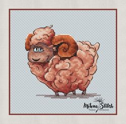 ram cross stitch pattern