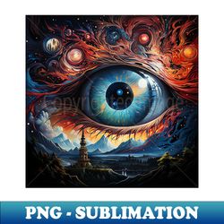 abstract eye art trippy skyscape - png transparent digital download file for sublimation - defying the norms