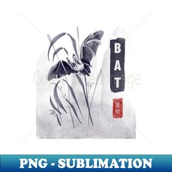 bat korean ink brush painting - special edition sublimation png file - instantly transform your sublimation projects