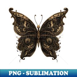 golden butterfly tattoo - vintage sublimation png download - stunning sublimation graphics
