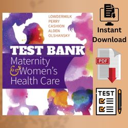 test bank maternity women's health care instant download pdf