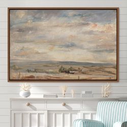 framed canvas oil painting landscape large wall art, nature framed large gallery art, minimalist art for room, bedroom,