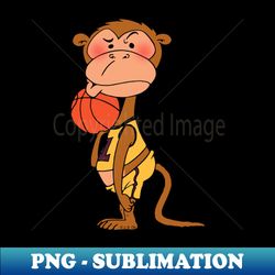 cool basketball monkey player - digital sublimation download file - fashionable and fearless