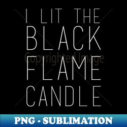 black flame candle - digital sublimation download file - perfect for personalization