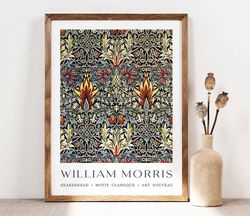 William Morris Print, Morris Poster, Garden Flowers Art, Snakeshead Print, Vintage Floral Art, Wall Art Gift Idea, Art P