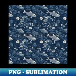 aquatic seamless pattern underwater sea life ocean marine aquarium coral water plants fish nautical - high-quality png sublimation download - enhance your apparel with stunning detail