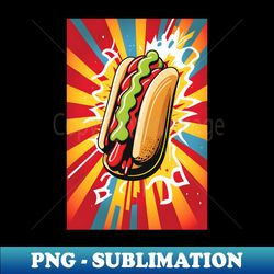 hot dog pop art - elegant sublimation png download - stunning sublimation graphics