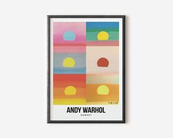 andy warhol wall art print, pop art exhibition print, trendy poster, famous gallery wall art decor for living room, art