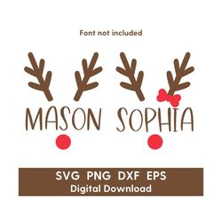 reindeer face svg  christmas svg cut file for cricutreindeer name frame  reindeer antlers clipart christmas png  svg png