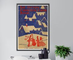 1936 christmas carol song book poster (up to 24 x 36) - vintage - antique - singing - hymns - music - caroling - holiday