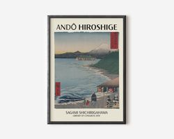 ando hiroshige art print, japanese woodblock poster, vintage exhibition art gift print, famous artist print, gallery wal