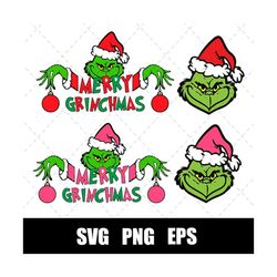 grinch face svg, grinch hand, grinch smile, christmas ,grinch ornament, grinch svg bundle, digital vector cut files, uni