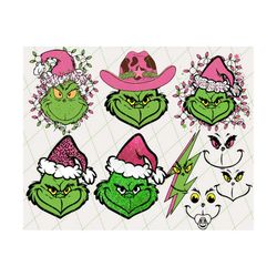 retro pink christmas svg png, grinch face svg bundle , christmas svg, christmas shirt design, grinch head svg png , pink