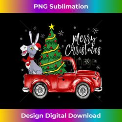 Funny Donkey Truck Merry Christmas Donkey Lover Farm Xmas - Futuristic PNG Sublimation File - Crafted for Sublimation Excellence