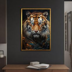 tiger canvas, tiger canvas wall art, with different frame options for your home and office modern decor ideas-1