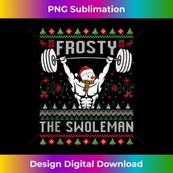 Frosty the Swoleman Fitness Snowman Gym Snowmen Tank Top - Innovative PNG Sublimation Design - Elevate Your Style with Intricate Details