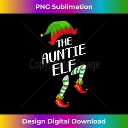 Funny The Auntie Elf Christmas Family Matching Elves Tank Top - Artisanal Sublimation PNG File - Elevate Your Style with Intricate Details