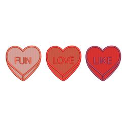 fun love like embroidery designs, valentines day embroidery design, holiday machine embroidery file