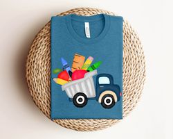 colorful school tools shirt , back to school for students, gift for teachers, cute gift for students, tshirt  for first
