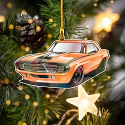 muscle car personalized ornament,  custom photo hot rod owner gifts