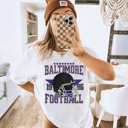 comfort colors baltimore football shirt, vintage raven football shirt, baltimore football shirt, raven football gift, ba