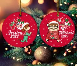 personalized carl and ellie ornament,  up couple christmas ornament