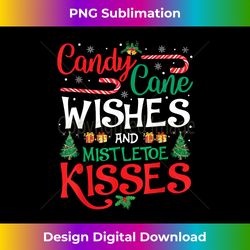 christmas candy cane wishes mistletoe kisses gift - luxe sublimation png download - access the spectrum of sublimation artistry