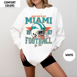 comfort colors miami football sweatshirt, vintage miami football crewneck, retro miami shirt, miami florida football gif