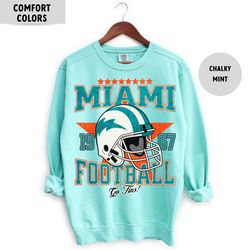 comfort colors miami football sweatshirt, vintage miami football crewneck, retro miami shirt, miami florida football gif