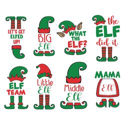 christmas elf bundle svg, bundle of elf svg, family elf svg, elves svg, little elf svg, christmas gifts digital download