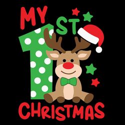 my 1st christmas svg, boy reindeer svg, baby christmas svg, reindeer santa svg, holidays svg, digital download