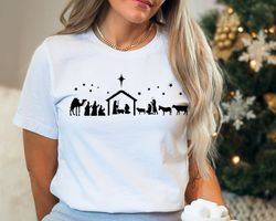 christmas nativity shirt, christian shirt, nativity scene shirt, true story nativity shirt, religious christmas gifts, j