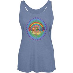 grateful dead &8211 rainbow bears blue juniors racer back tank top