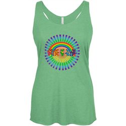 grateful dead &8211 rainbow bears green juniors racerback tank top