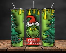 grinchmas christmas 3d inflated puffy tumbler wrap png, christmas 3d tumbler wrap, grinchmas tumbler png 131