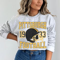 Pittsburgh Football Sweatshirt, Pittsburgh Crewneck, Vintage Style Pittsburgh Sweatshirt, Pittsburgh Football Sweater, P