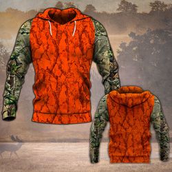 hunting orange 3d all over print | hoodie | unisex | full size | adult | colorful | ht5261