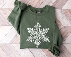 snowflake sweatshirt, christmas sweatshirt, holiday sweater, snowflake christmas shirt, family christmas gift, merry chr