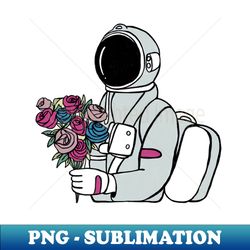 astronaut galaxy flowers flower space galaxy space lovers nasa - unique sublimation png download - unleash your inner rebellion
