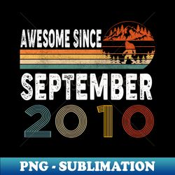 awesome since september 2010 - stylish sublimation digital download - vibrant and eye-catching typography