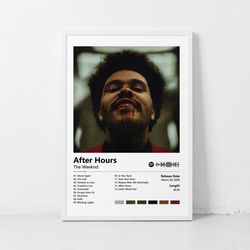 after hours - the weeknd album poster, music poster, custom poster, hd print wall decor decor canvas poster