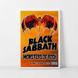 black sabbath music gig concert poster classic retro rock vintage wall art print decor canvas poster-1