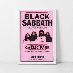 black sabbath music gig concert poster classic retro rock vintage wall art print decor canvas poster-4