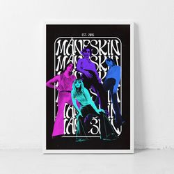 maneskin music gig concert poster classic retro rock vintage wall art print decor canvas poster