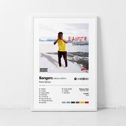 point genius bangers music poster, room decor, for home, office, dining room or kitchen decor canvas poster