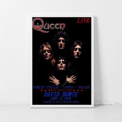 queen music gig concert poster classic retro rock vintage wall art print decor canvas poster-1