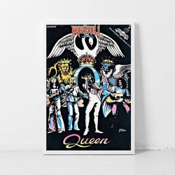 queen music gig concert poster classic retro rock vintage wall art print decor canvas poster-2