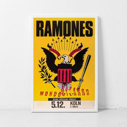 ramones music gig concert poster classic retro rock vintage wall art decor canvas poster