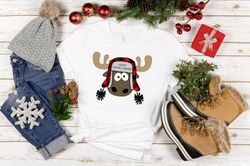 Christmas Moose Shirt, Moose Custom Shirt, Merry Christmas, Funny Christmas Shirt, Christmas Shirt, Christmas Family Shi