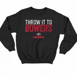 georgia football throw it to brock bowers shirt